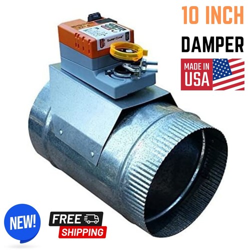 Round Zone Damper 10 in Quiet HVAC Zoning System for Honeywell EWC