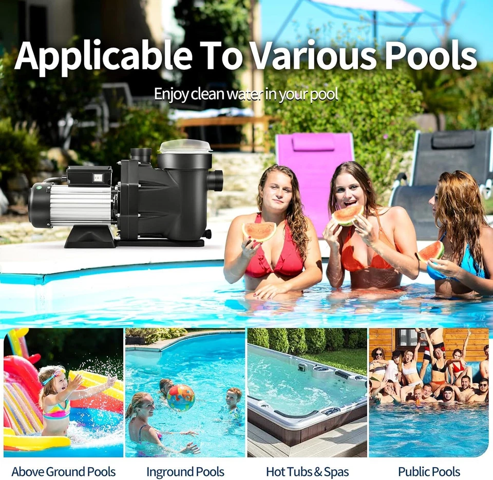 Hayward 1.5HP In/Above Ground Swimming Pool Pump Variable 2-Speed Motor Strainer - Image 4 of 4