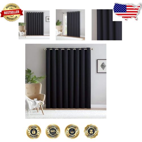 Elegant Blackout Curtains 102"W x 96"L for Sliding Glass Doors - Grommet Style