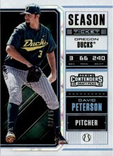 2018 Panini Contenders Draft Picks Variations Diamond Ticket David Peterson/15