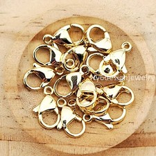 Light Gold Lobster Clasps   10mm 12mm 15mm 18mm 23mm  Jewelry Making