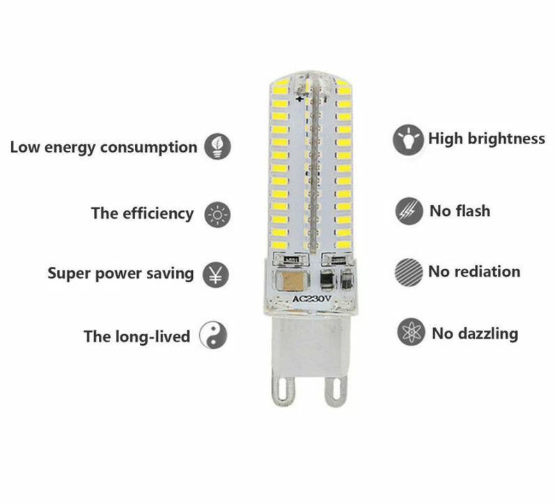 10X 10W G9 Led 3014 104SMD Stiftsockel Warmweiß​ Leuchtmittel Birne Lampe 220V - Bild 3 von 4
