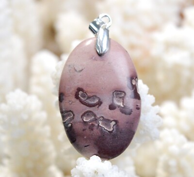 Ciondolo In Pietra Naturale Su Argento 925, Placcato Oro