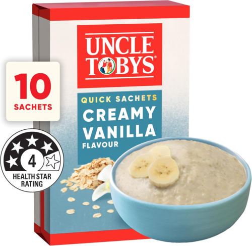 UNCLE TOBYS Oats Quick Sachets Creamy Vanilla, 10 Sachets - Picture 2 of 12