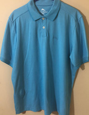 Tommy Bahama Men's Polo Shirt 100 Cotton Logo Blue Crush Sz M NWT
