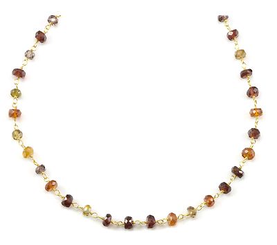 Saphir Halskette Tundra Natur Perlenkette 14k Gold Fill Tundru 18 19 in 5mm