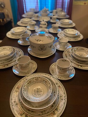 90 Piece Royal Doulton Provencal Fine China Set, Lightly Used Great  Condition