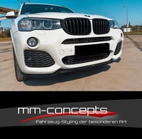 CUP Spoilerlippe Schwarz FüR BMW X3 F25 FL M-Paket Frontspoiler Spoilerschwert