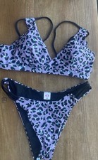 Woman  s Purple Shekini Bikini Set Top Bottom Size Medium