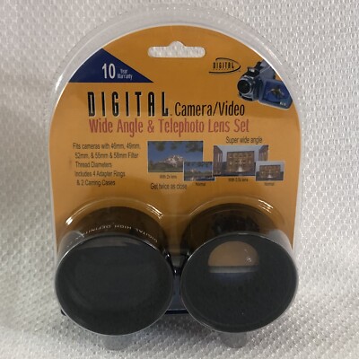 Digital Concepts Camera Video .5 Wide Angle & 2X Telephoto Lens Set KIT-1458D