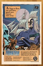 1987 DC Comics The Phantom Vintage Print Ad/Poster Joe Orlando Promo Pop Art 80s