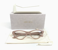Jimmy Choo Brillengestelle JC3005 5014 Pink Rot Cat Eye Vollrand 55-16-140