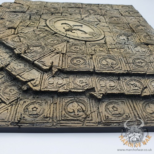 300x300 diorama display base, sisters battle, sororitas, ruined sanctuary, - Picture 5 of 6