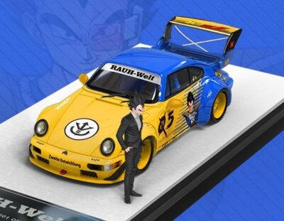 PORSCHE RWB Dragon Ball Z + Figure  - Wakusei Bejita - Mini Station 1:64