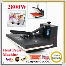 16x24'' Digital Heat Press Machine LCD Sublimation Transfer DIY T-shirt Pressor