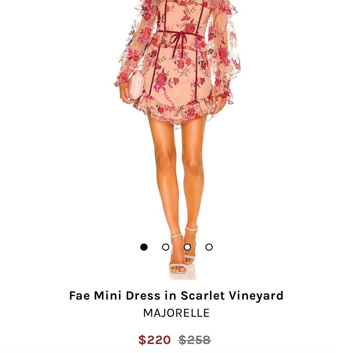 majorelle fae mini dress MAJORELLE Revolve Fae Mini Dress in Scarlet Vineyard | Size Small