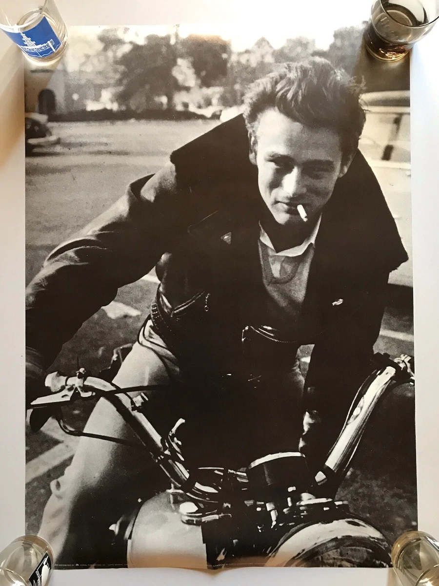 Poster James Dean Moto Leather Biker Jacket Perfecto Cuir Noir eBay