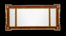 Parcel-Gilt Mahogany Overmantle Mirror | Triple Plate with Egg-and--Dart Frame