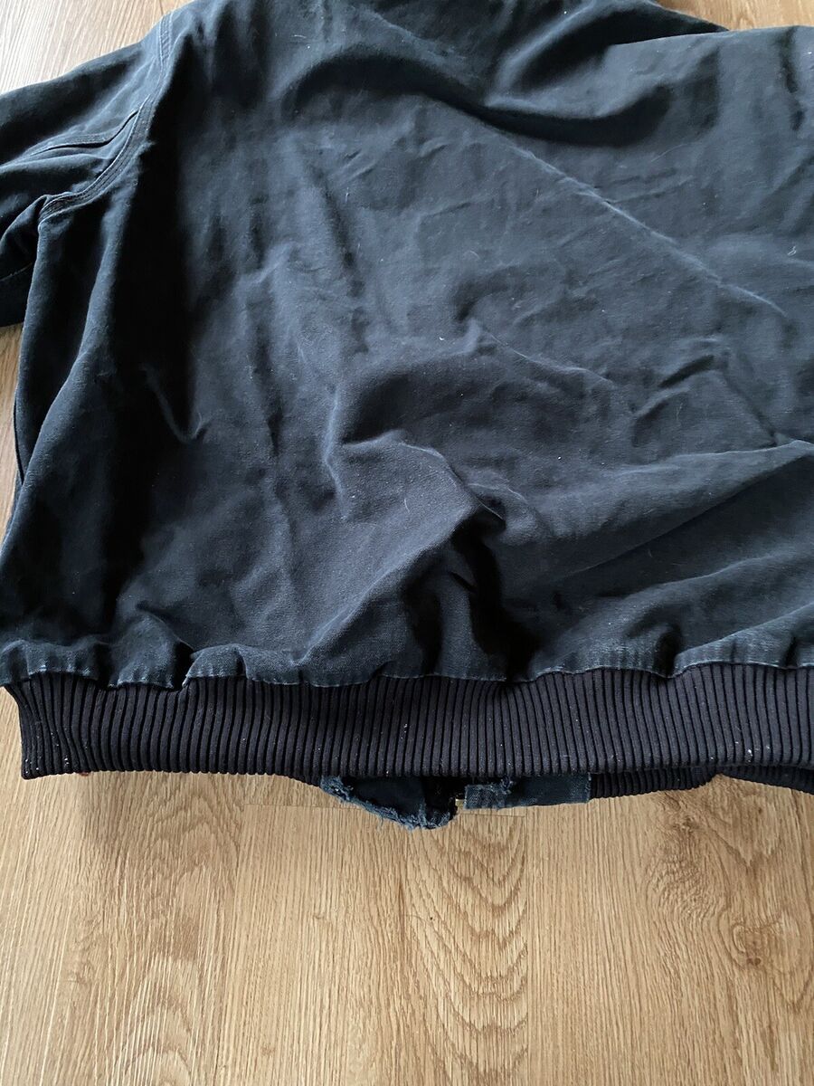 Vintage Carhartt Jacket Thrashed Black Zip Up XL Quilted 90s Vintage Carhartt Jacket Thrashed Black Zip Up XL Quilted 90s