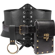 Womens Corset Belt Belt Pouch Waist Bag Fanny Pack Holder Medieval Renaissance