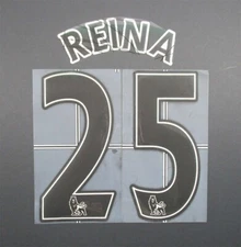 2007 - 2013 OFFICIAL SPORTING ID LEXTRA REINA 25 PLAYER SIZE BLACK NAMESET