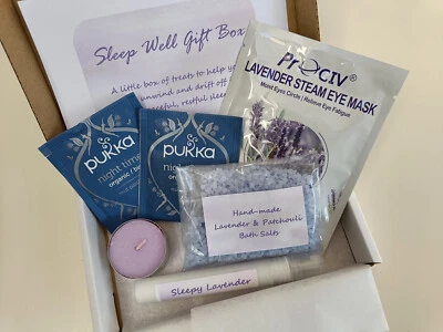 SALE - Sleep Well Gift Box Pillow Spray Relaxation Pamper Set Wellbeing Gift