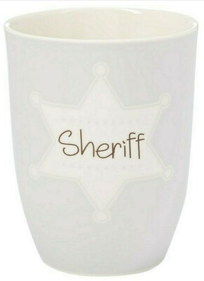 Becher mit Henkel 500 ml Porzellan hellgrau Sheriff Mea Living