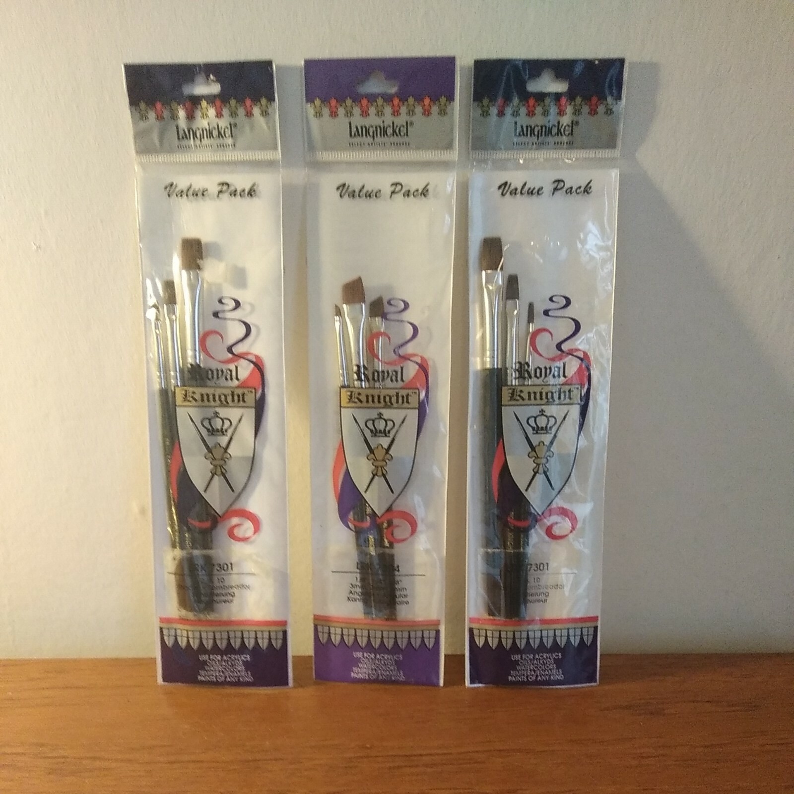 Royal & Langnickel Paintbrushes 3 packs of 3