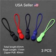 3PC Zipper Pull Puller End Fit Rope Tag Replacement Clip Broken Buckle Fixer Zip