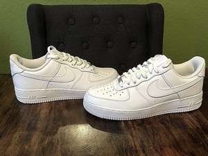 New Men's White Leather Nike Air Force 1 Trainers ~ Size UK 9, EU 44 | eBay