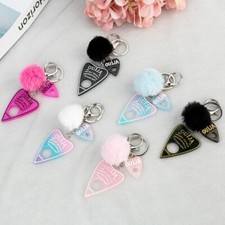 Mujer Llavero Ouija Planchette Resina Dijes Bolso Llavero con Bola acolchada