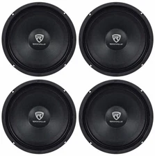 (4) Rockville RM88PRO 8" 8 Ohm 1200 Watt SPL Midrange/Mid-Bass Car Speakers