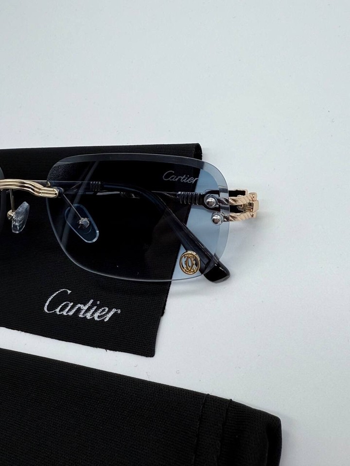 Cartier Sunglasses Blue Lenses And Gold Rims eBay