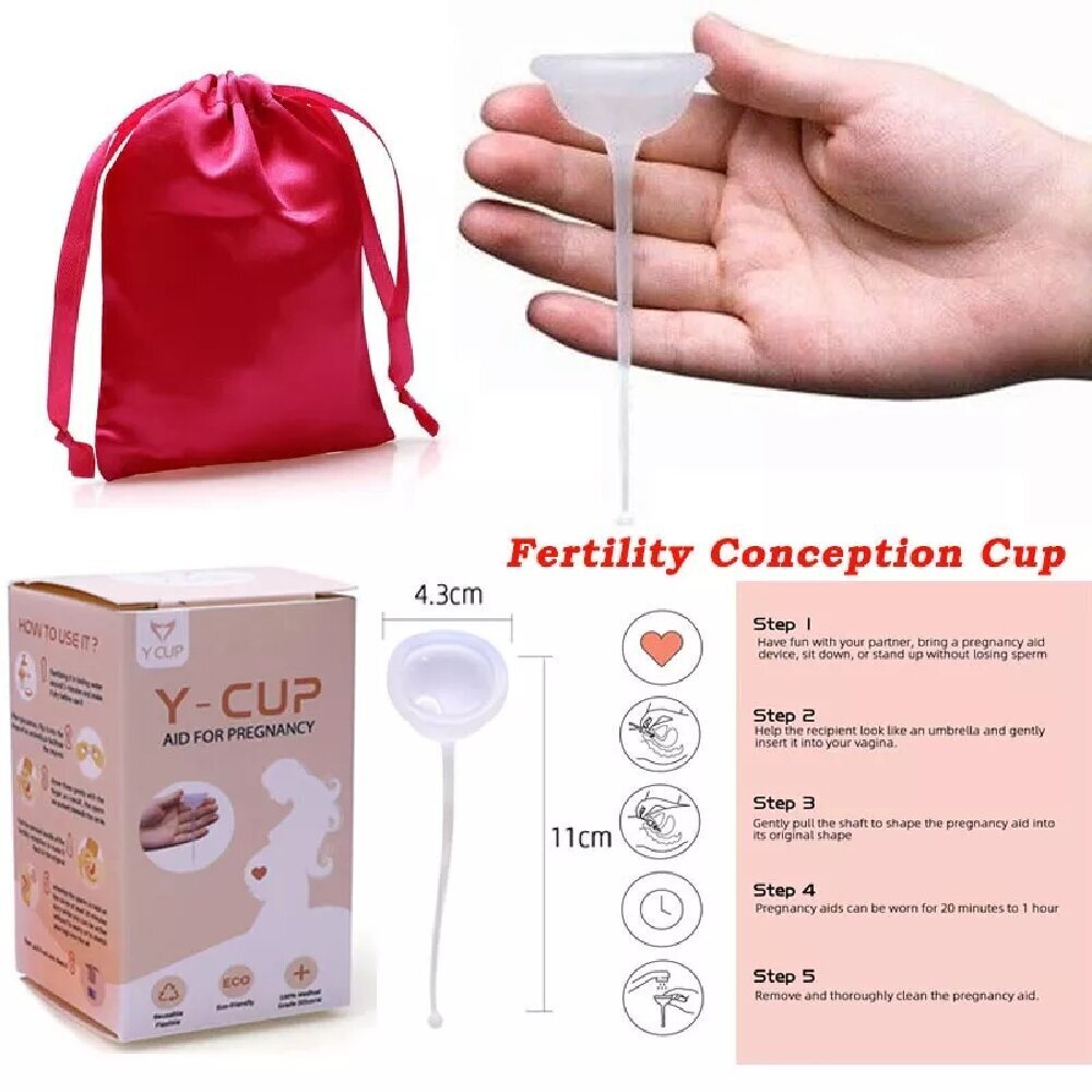 Fertility Conception Silicone Cup Cervix Aid Pregnancy Helps Conceive Sperm HOT
