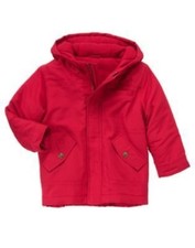 GYMBOREE SNOW CHILLIN' RED HOODED LINED JACKET COAT 3 4 5 6 7 8 10 12 NWT