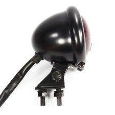 Rücklicht schwarz LED im old school Bates Vintage Style Chopper Bobber  E gepr