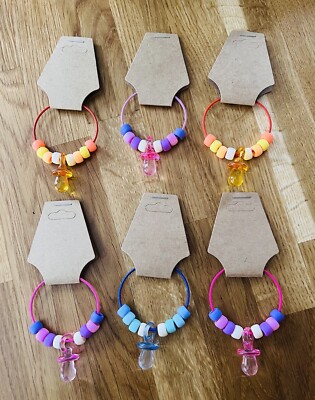 Schnuller Schlüsselanhänger Schlüsselring Taschenanhänger Perlen Gepäckclip Gliederkette Party Gastgeschenk