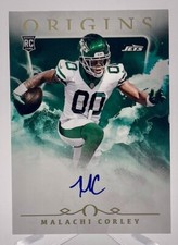 Jets Malachi Corley 2024 Panini Origins No.RAU-MCO Autographed Rookie Card