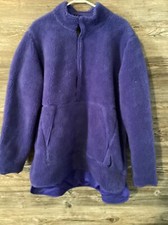 Nike Yoga Sherpa Fleece Pullover Jacket Blue DD2182-430 Mens Size Large