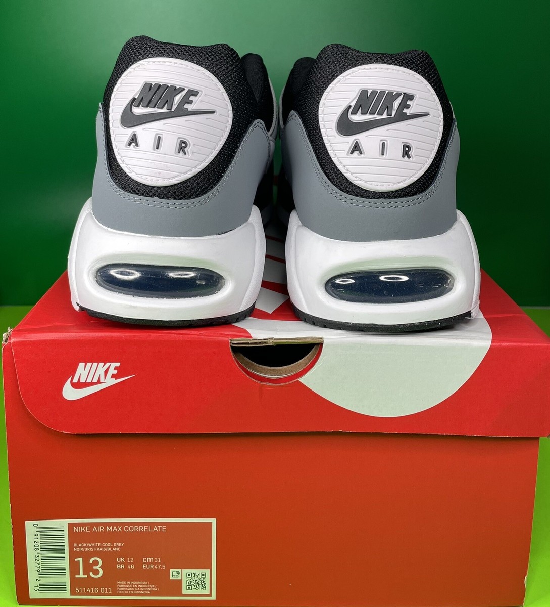 Nike Air Max Correlate Black White Gray Size 13 Men [511416 Nike Air Max Correlate Black White Gray Size 13 Men [511416