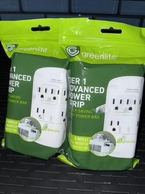 Greenlite 5 Outlet Advanced Power Strip Tier 1 Wall Mount Smart Surge Protector