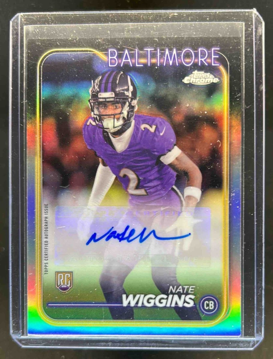 2024 Topps Chrome Rookie Autographs #RA-NWI Nate Wiggins — front