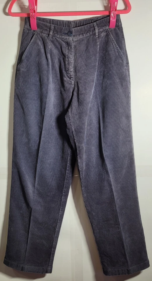 VTG 3 Pairs LL Bean Corduroy Pants Women Size 4P Petite Brown Tan High Rise  - Image 2 of 4