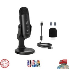 Professional USB Microphone with Adjustable Echo  Instant Mute for Streaming