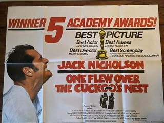 One Flew Over the Cuckoo's Nest 1975 Original Uk Quad Poster 40x30 Folded