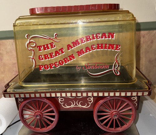 Vintage 1976 Sunbeam The Great American Popcorn Machine Wagon Corn Popper #18-90 - Picture 2 of 12