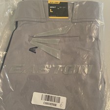 Men  s Adult Easton Baseball Pants L Size 35 - 37 Rival Piped Pant Gray Navy NWT