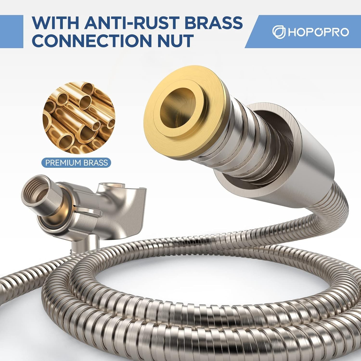 ALL METAL 3-Spray Hand Held Shower Head, 2.5 GPM High Flow Handheld Showerhead