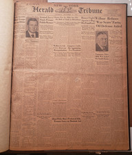 New York Herald Tribune December 11, 1926 Full Newspaper with COA and Hardcover