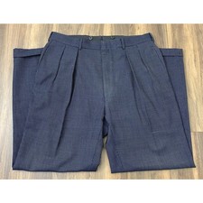 VTG Polo Ralph Lauren birdseye graphic pleated cuffed wool blend dress pants 37